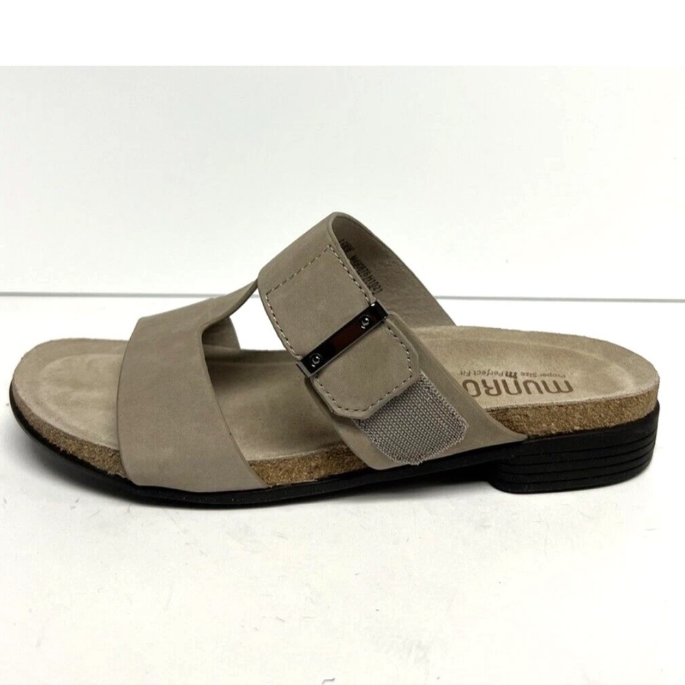 Munro Women’s Jody Sandals Alloy Nubuck, Size 8.5WW